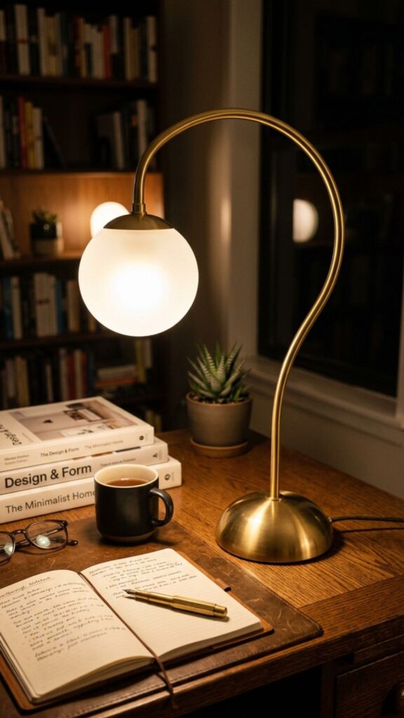 8. Choose a Sculptural Desk Lamp