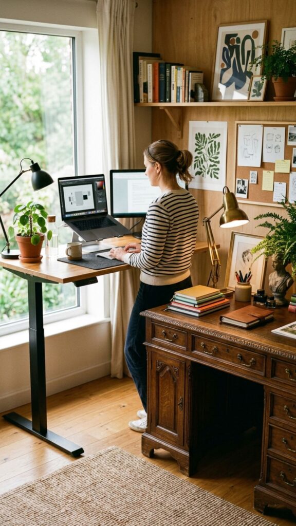 8. Combine Different Desk Styles for a Creative Look
