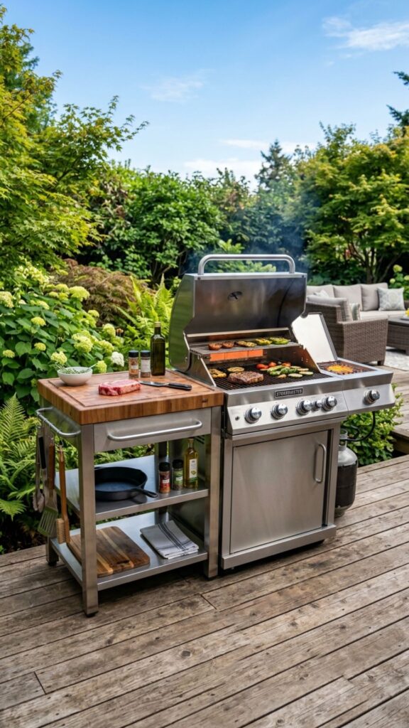 8. Combine a Grill and Prep Cart