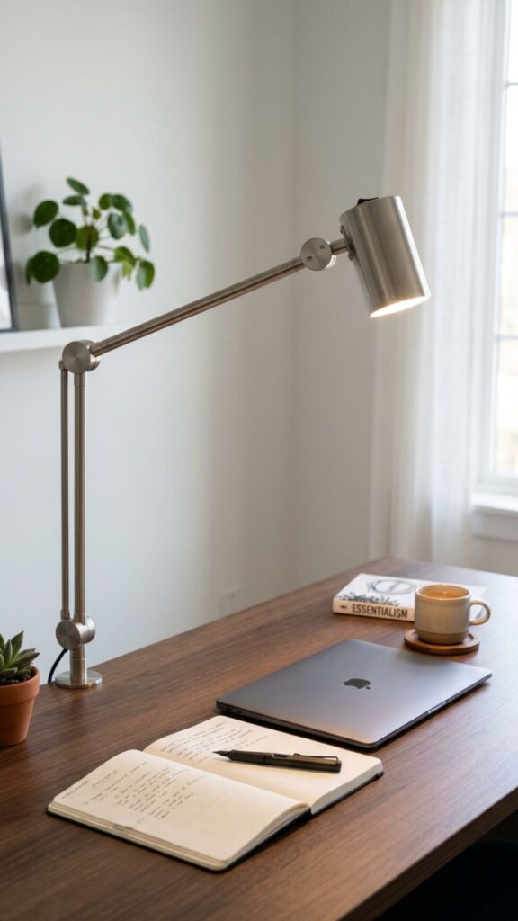 8. Consider a Swing-Arm Lamp