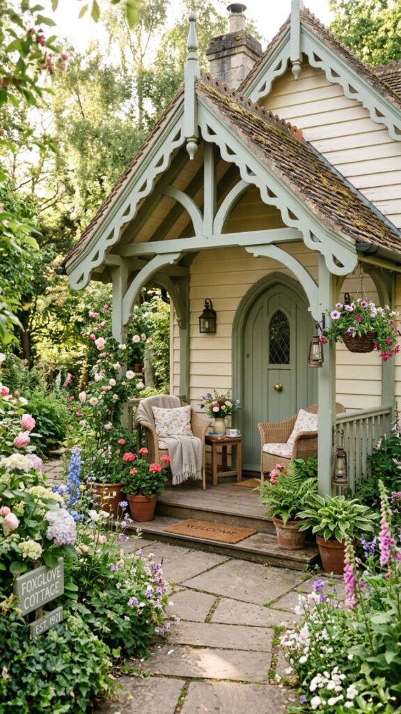 8. Cozy Cottage Gable with Scalloped Trim