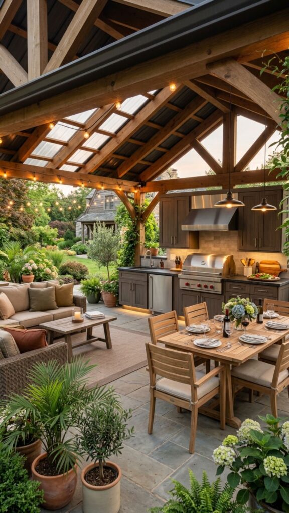 8. Create a Covered Outdoor Kitchen