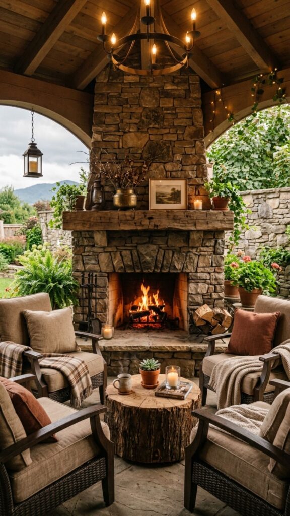 8. Create a Cozy Fireplace Seating Nook
