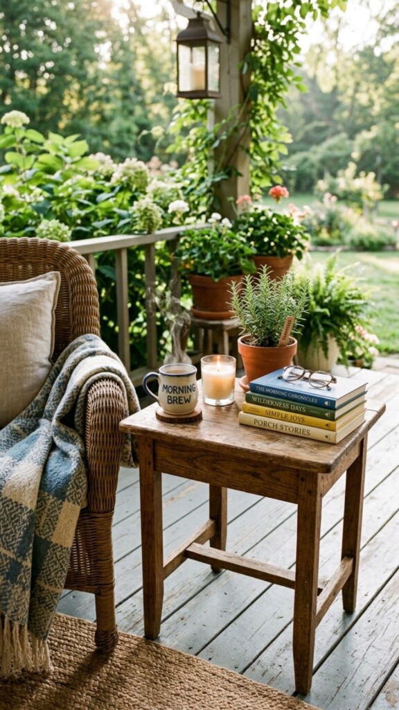 8. Create a Small Coffee or Side Table Setup