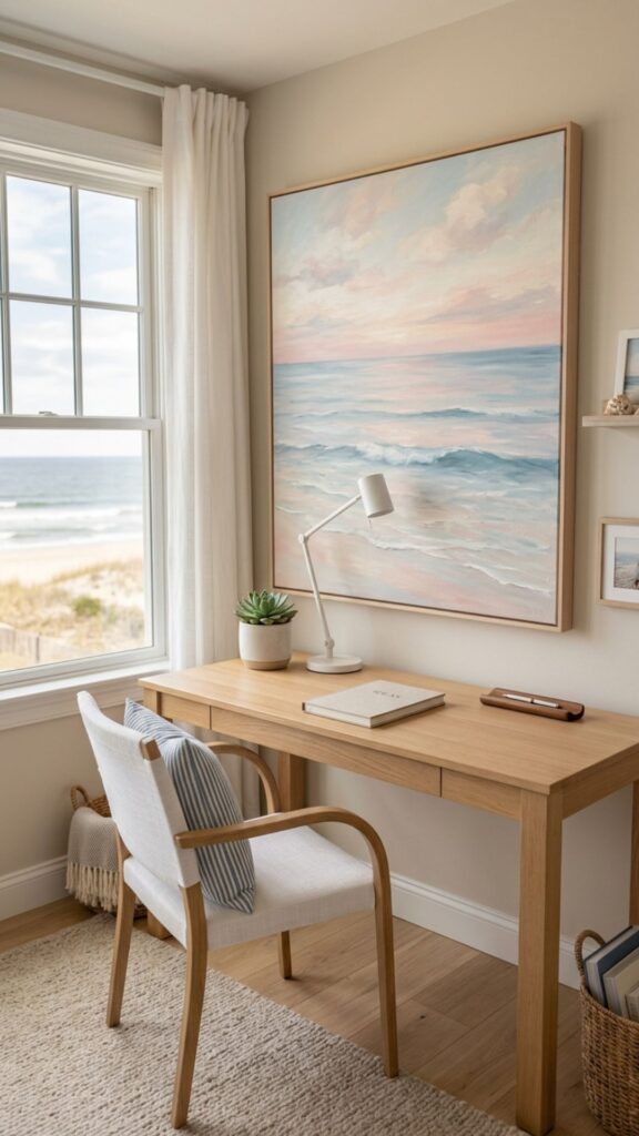 8. Decorate With Coastal Landscape Art