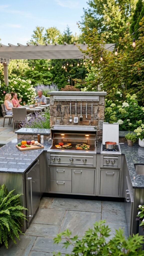 8. Include a Built-In Grill Station