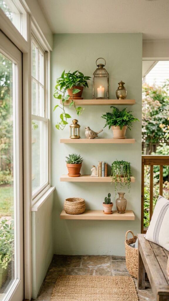 8. Install Floating Wall Shelves