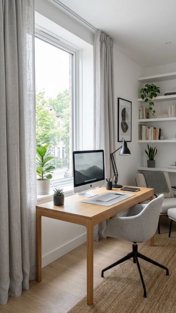 8. Keep Things Modern With Light Grey Curtains