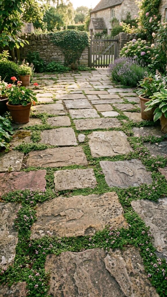 8. Lay a Weathered Flagstone Floor