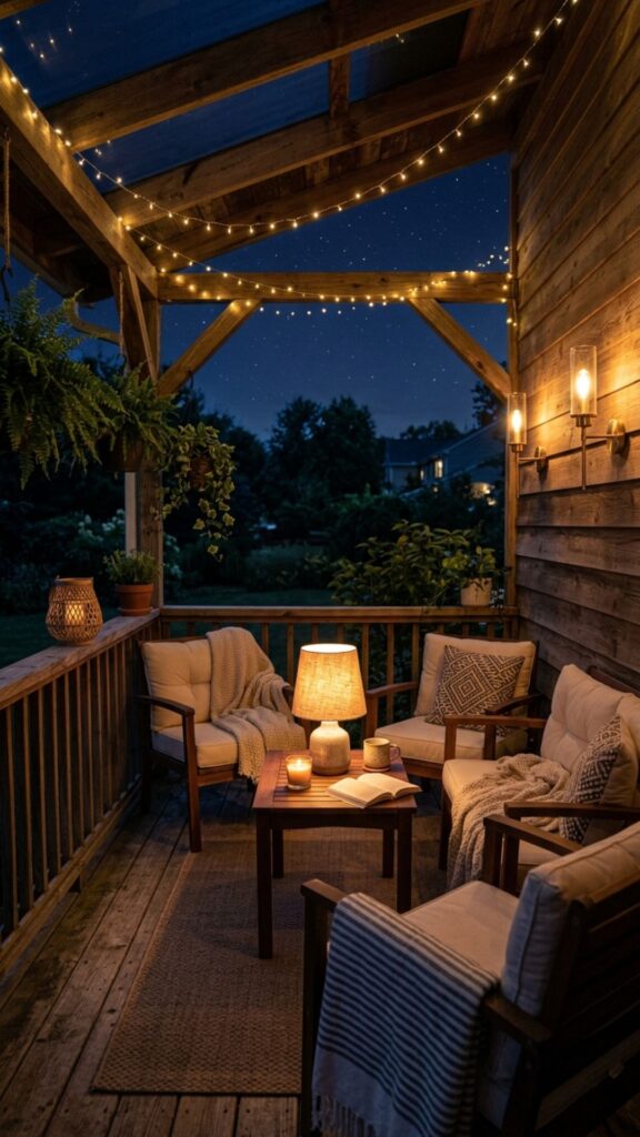8. Layered Lighting for Evening Comfort