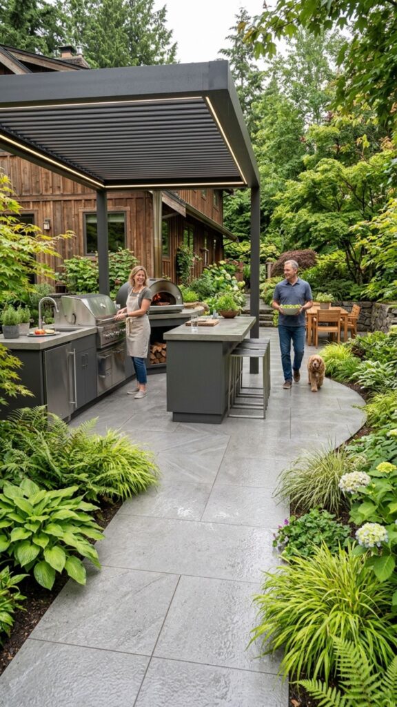 8. Non-Slip Porcelain Flooring — Safe Underfoot When Wet