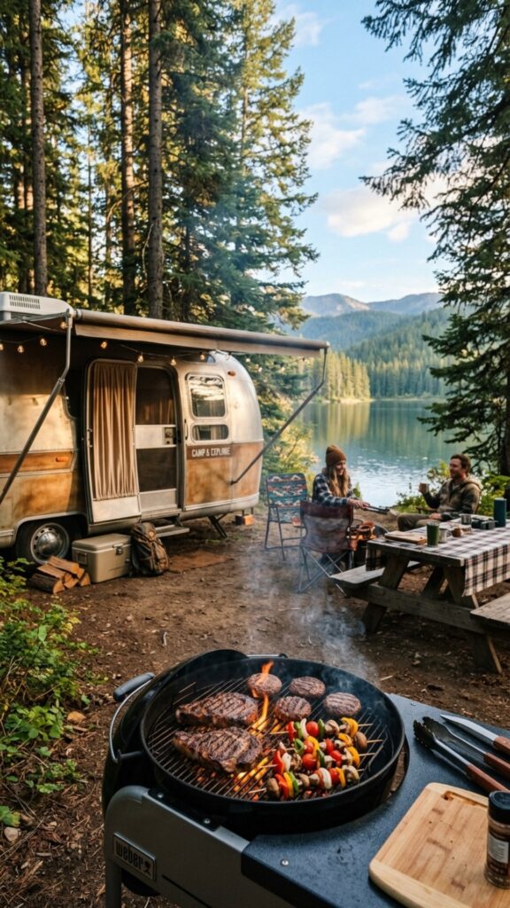 8. Portable Grill Setup — Real Flame Flavor