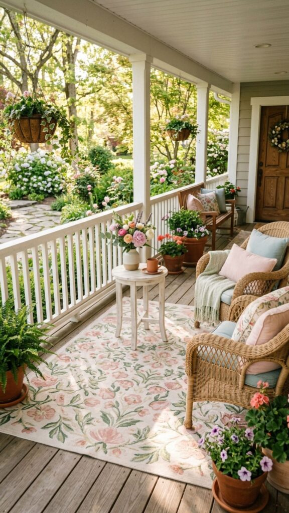 8. Roll Out a Spring-Colored Rug