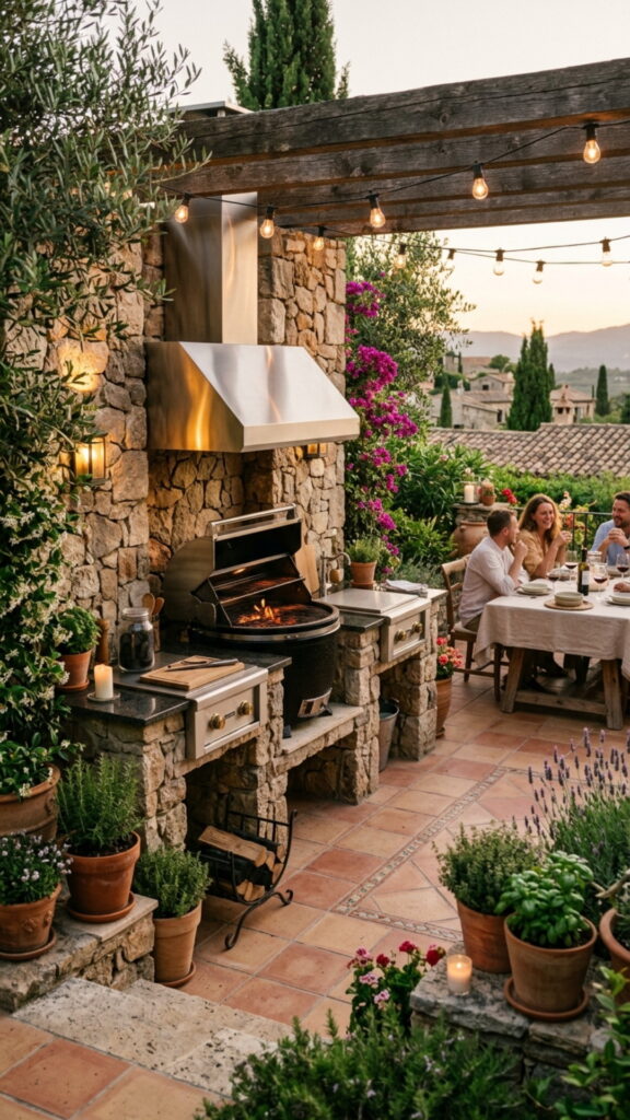 8. Set Up a Built-In Charcoal Grill