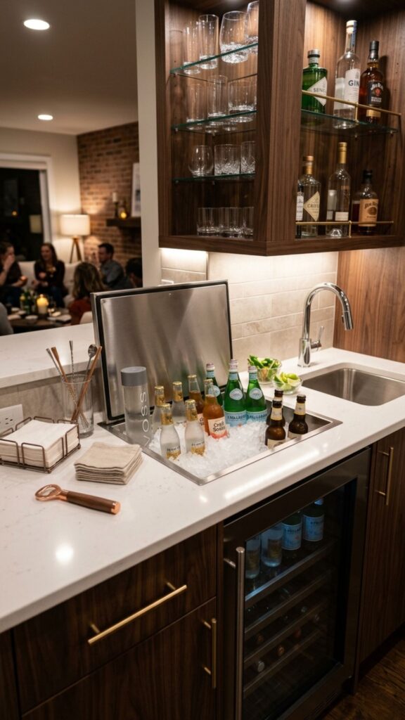 8. Set Up an Ice and Beverage Center