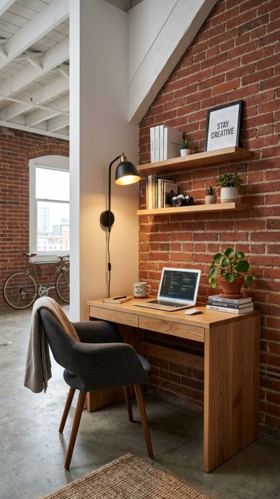 8. Tuck a Desk Into a Loft Corner
