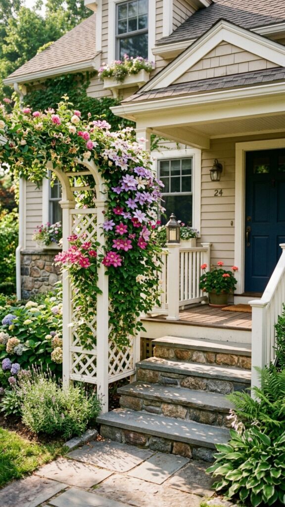 8. Use Climbing Plants on a Trellis