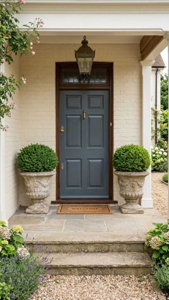 9. Add Symmetrical Potted Plants