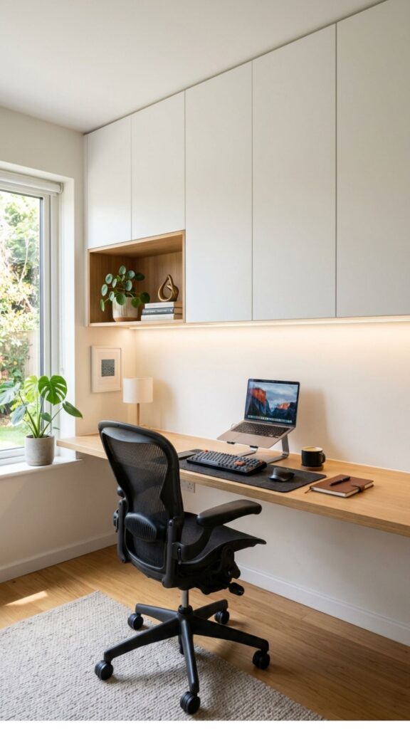9. Add Upper Cabinets Above the Desk