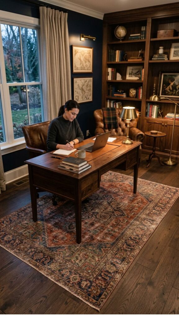 9. Add a Vintage-Style Rug