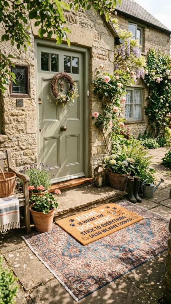 9. Add a Welcome Mat With Personality