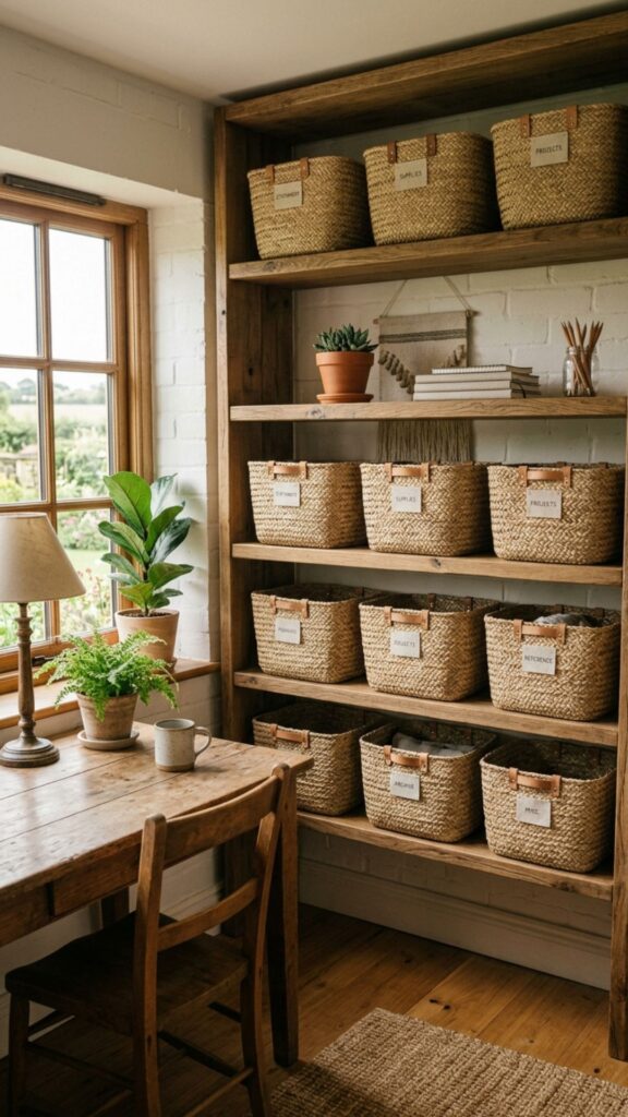 9. Choose Storage Baskets Instead of Plastic Bins