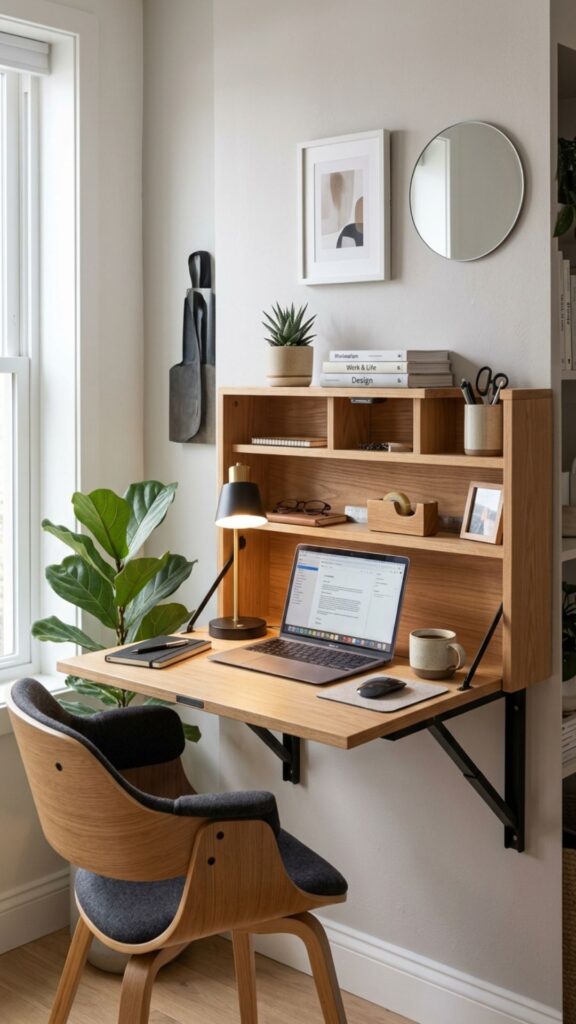 9. Choose a Fold-Down Desk