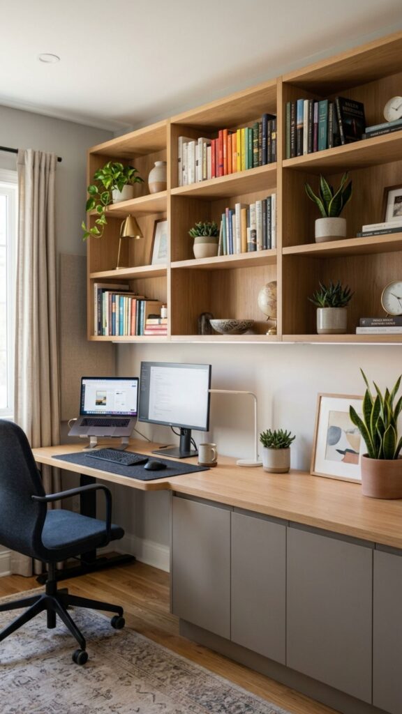 9. Combine Open Shelving with Closed Storage