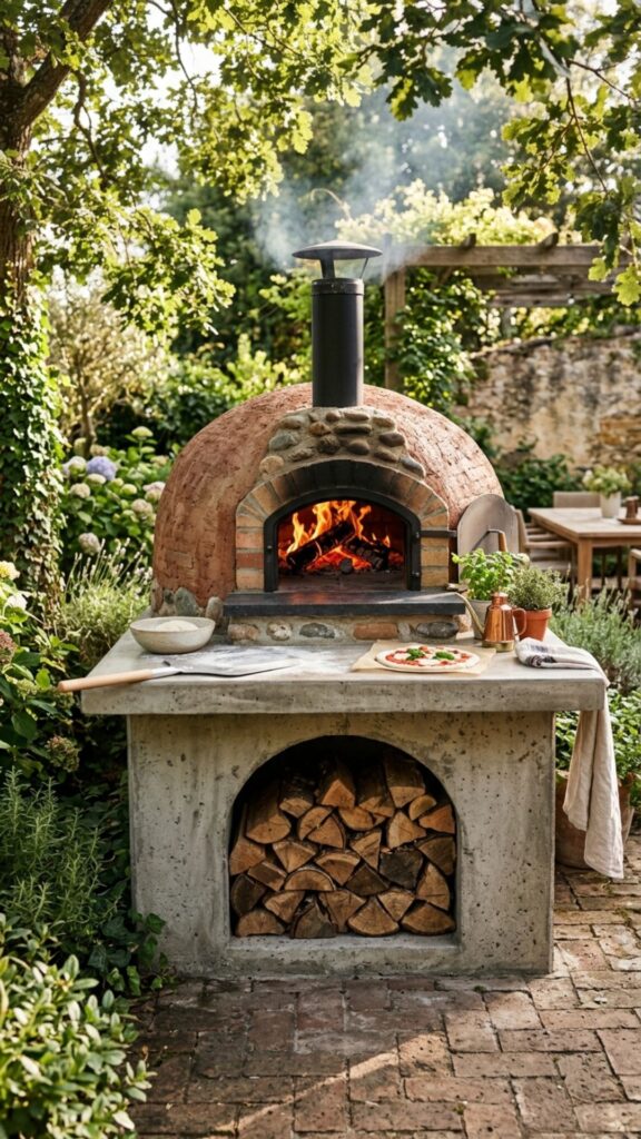 9. Concrete Pizza Oven Stations