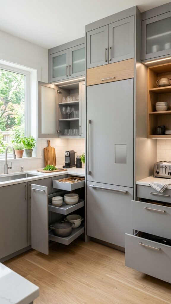 9. Corner Refrigerator Cabinet Layout