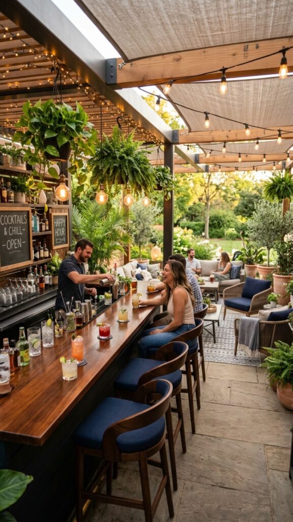 9. Create a Covered Bar with Seating