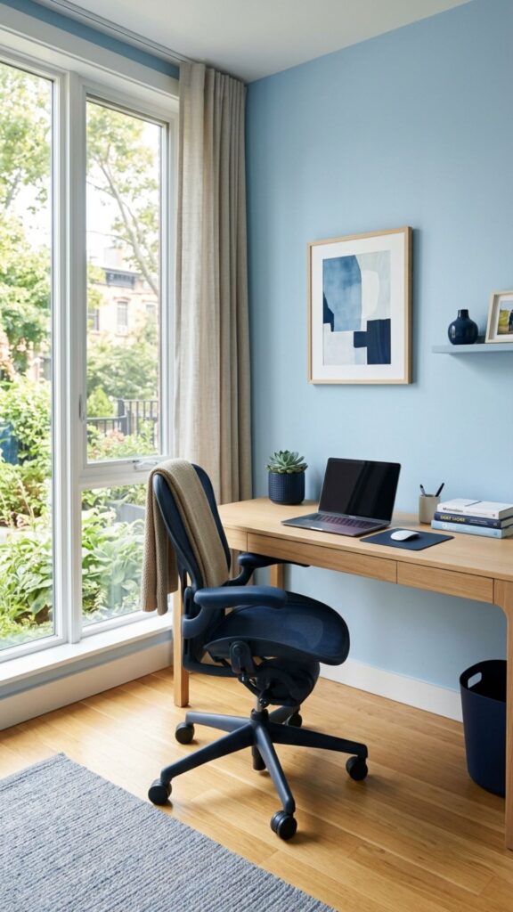 9. Create a Professional Blue Office With Minimal Design