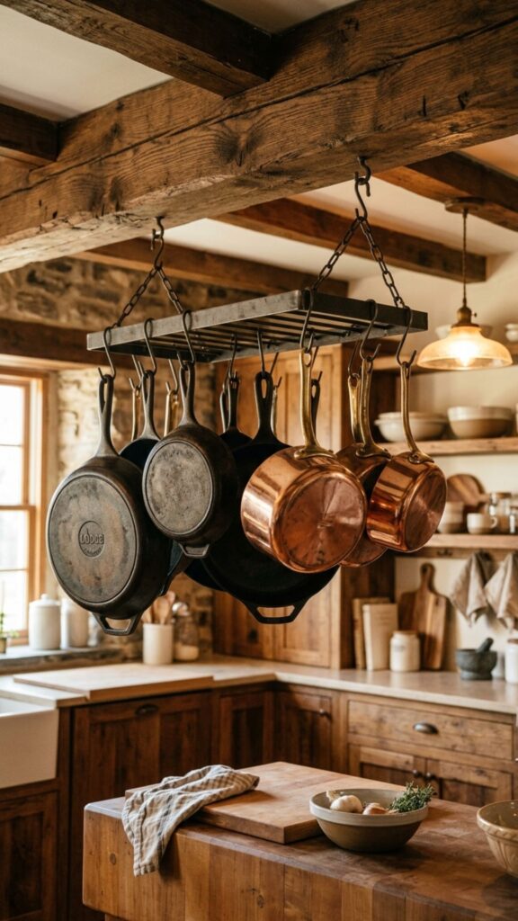 9. Hang a Cast-Iron Pot Rack