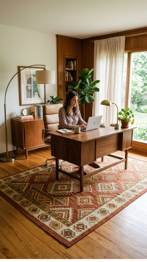 9. Introduce a Vintage-Inspired Rug