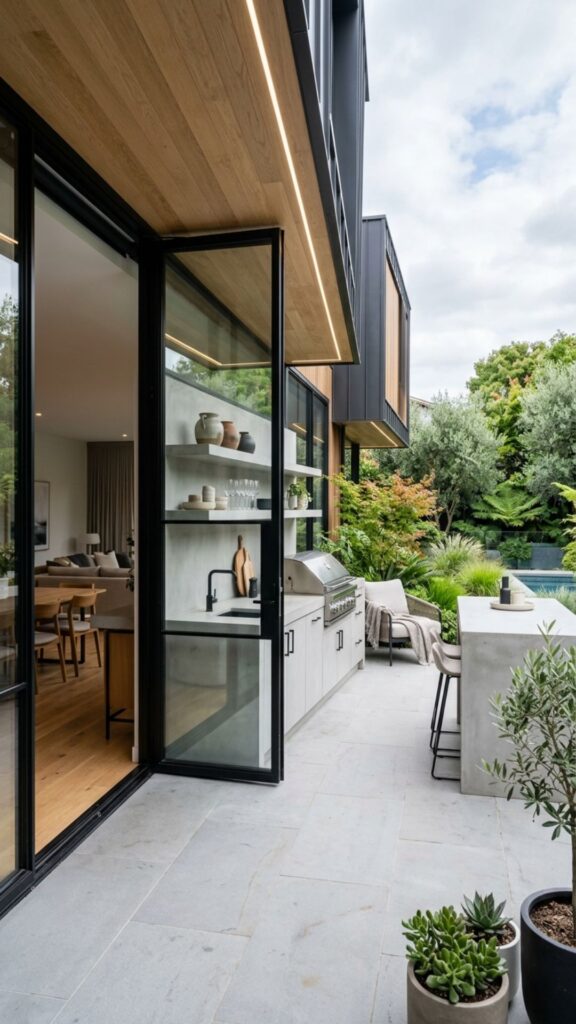 9. Minimalist Black-Framed Glass for a Modern Look