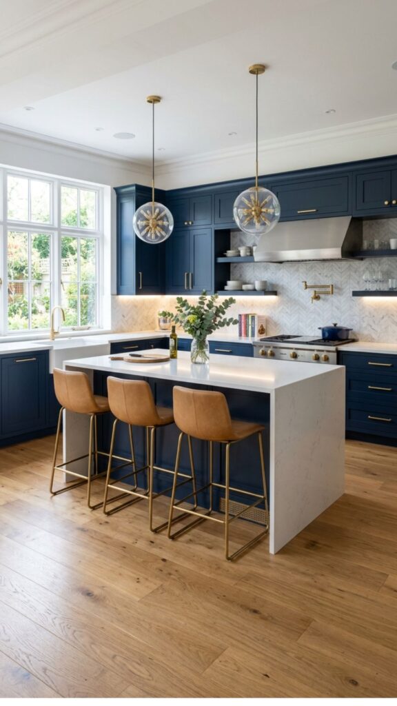 9. Navy Blue Cabinet Ideas