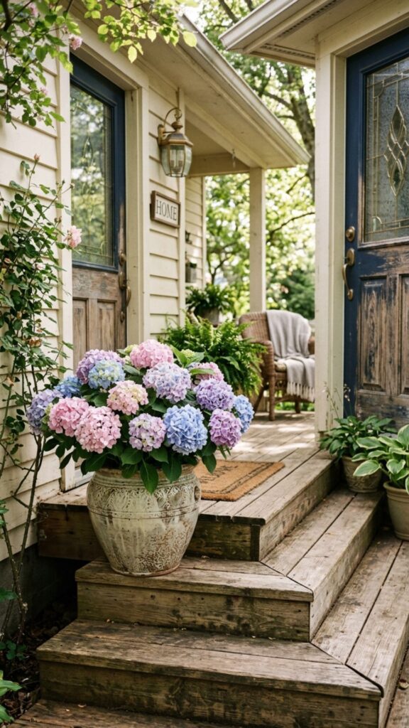 9. Potted Hydrangeas for Big Blooms