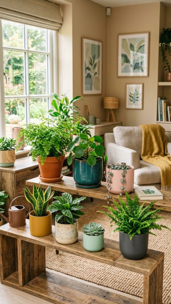 9. Use Colorful Pots to Match Your Home