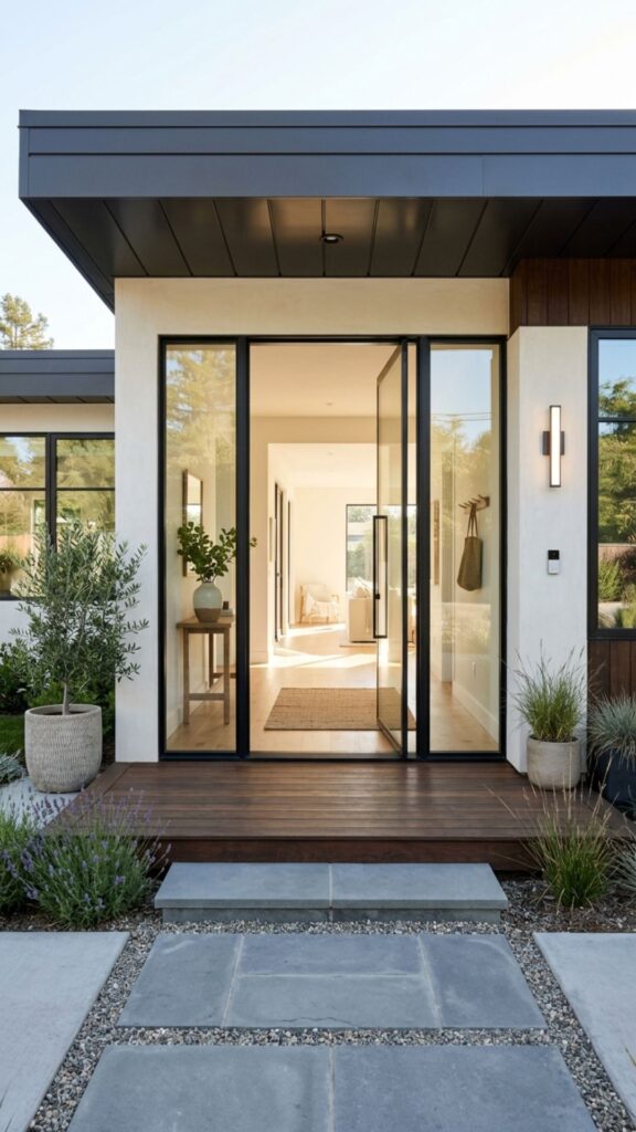 9. Use Double Glass Doors for a Grand Entrance