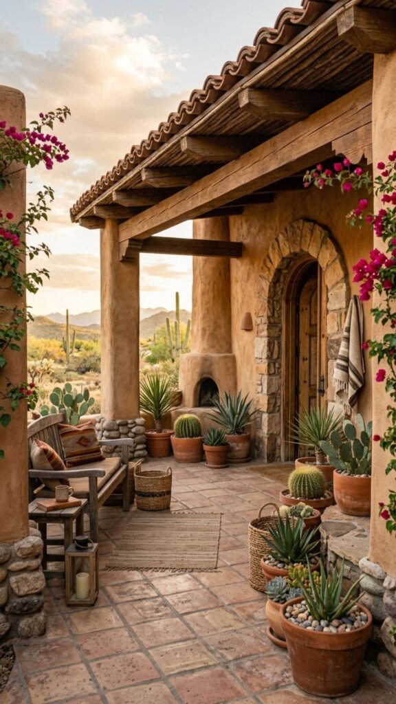 9. Use Natural Stone and Adobe Accents