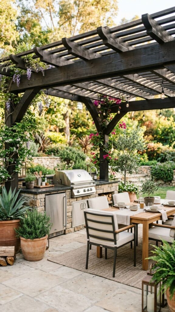 9. Use a Pergola for Partial Shade