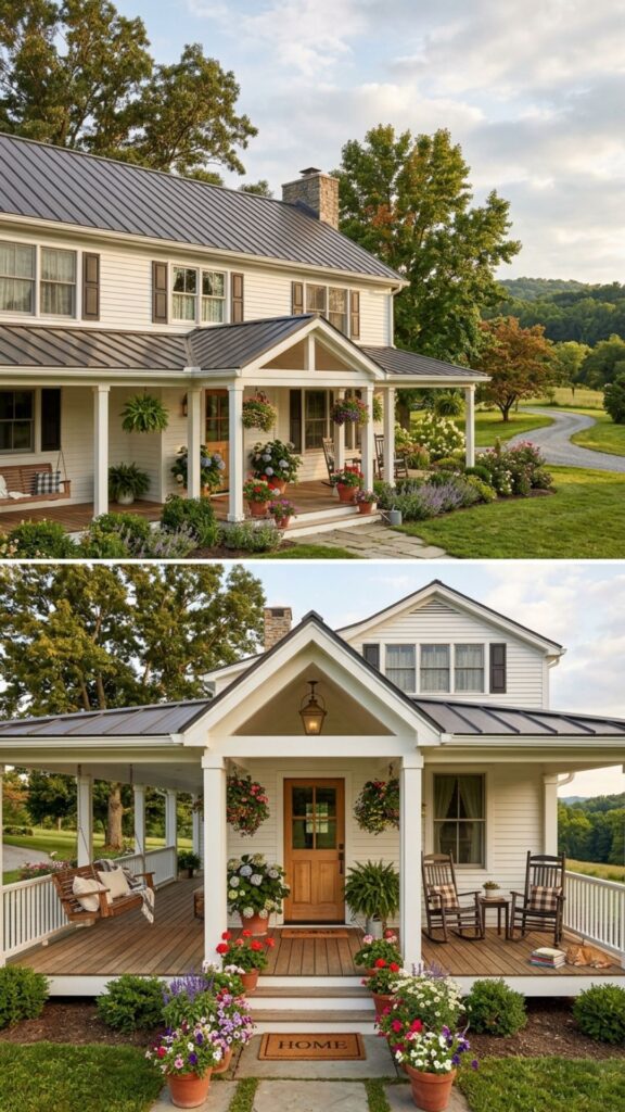 9. Wraparound Porch with a Gabled Entry