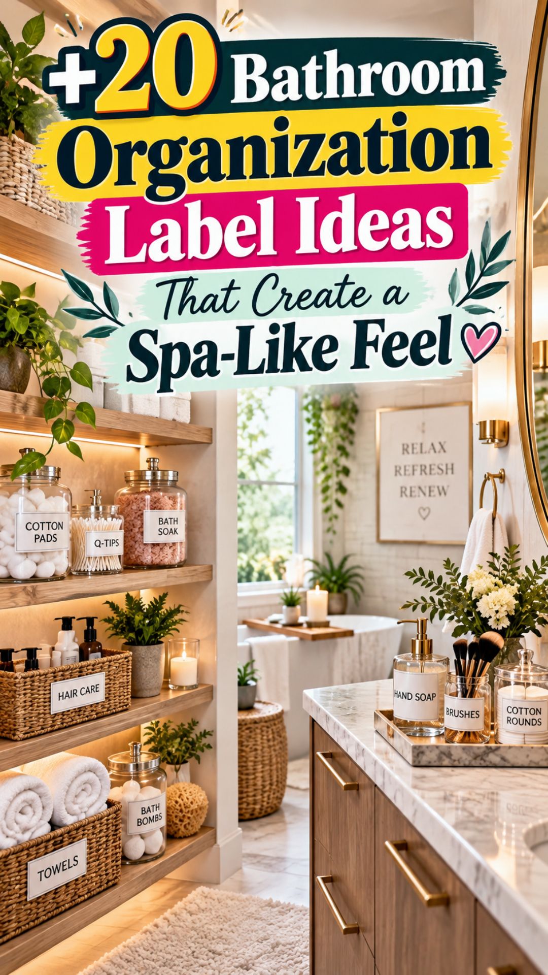 1. 20 Bathroom Organization Label Ideas That Create a Spa-Like Feel