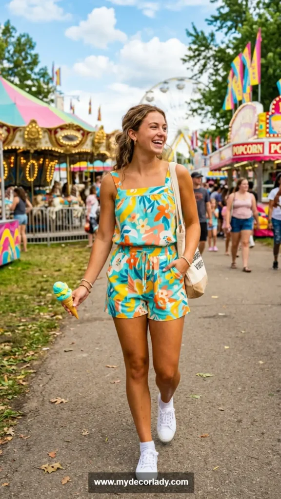 10. Matching Romper Style Two-Piece Set