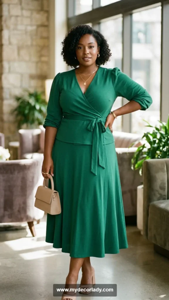 11. Wrap Top and Matching Skirt Set