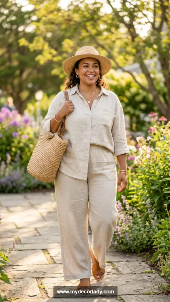 14. Linen Matching Set for Summer
