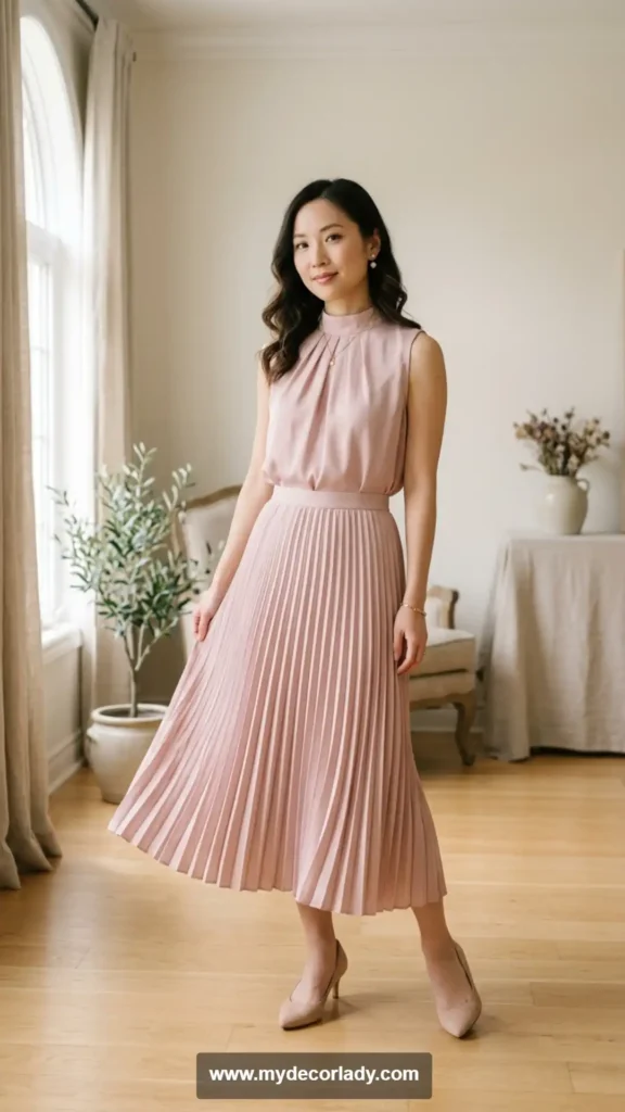 14. Pleated Skirt and Blouse Matching Sets