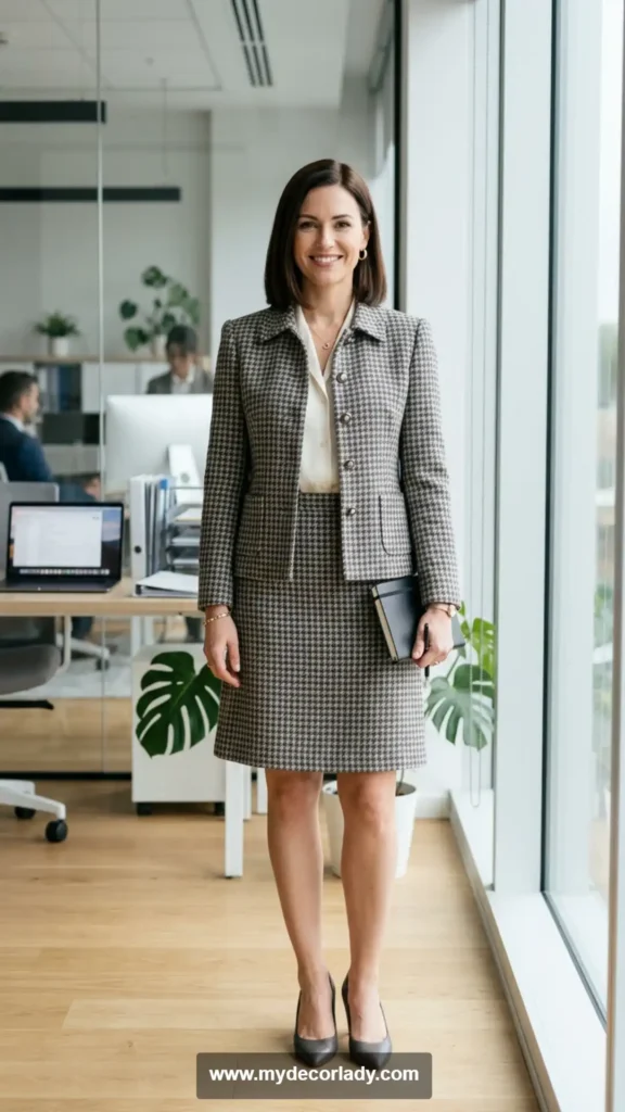 14. Tweed Jacket and Skirt Matching Set