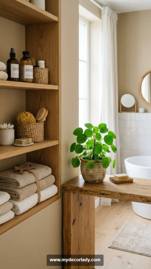 15. Add a Small Indoor Plant for Freshness