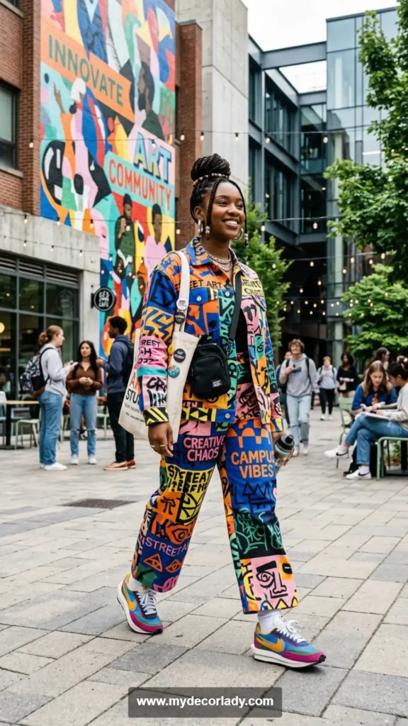 16. Graphic Print Matching Set for Streetwear Lovers
